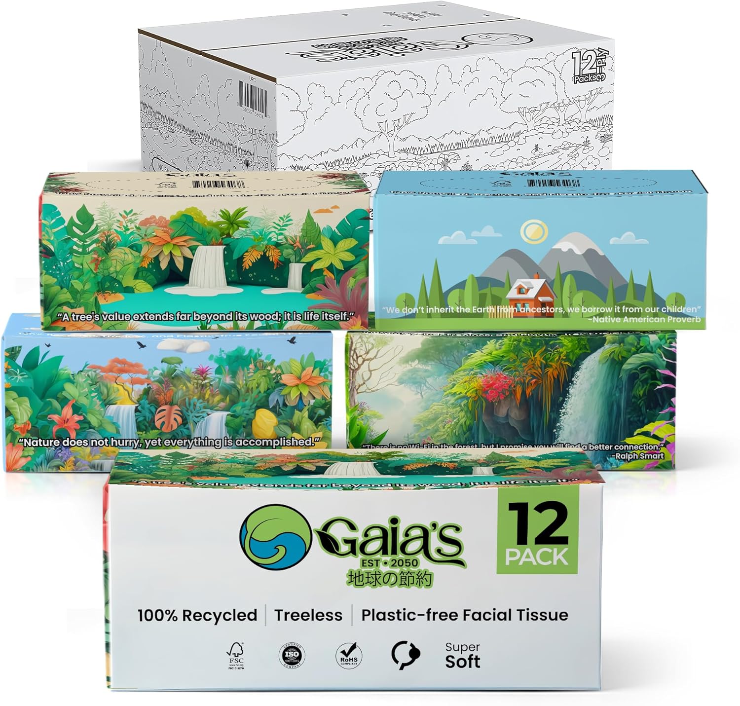 Gaia's premium facial Tissues