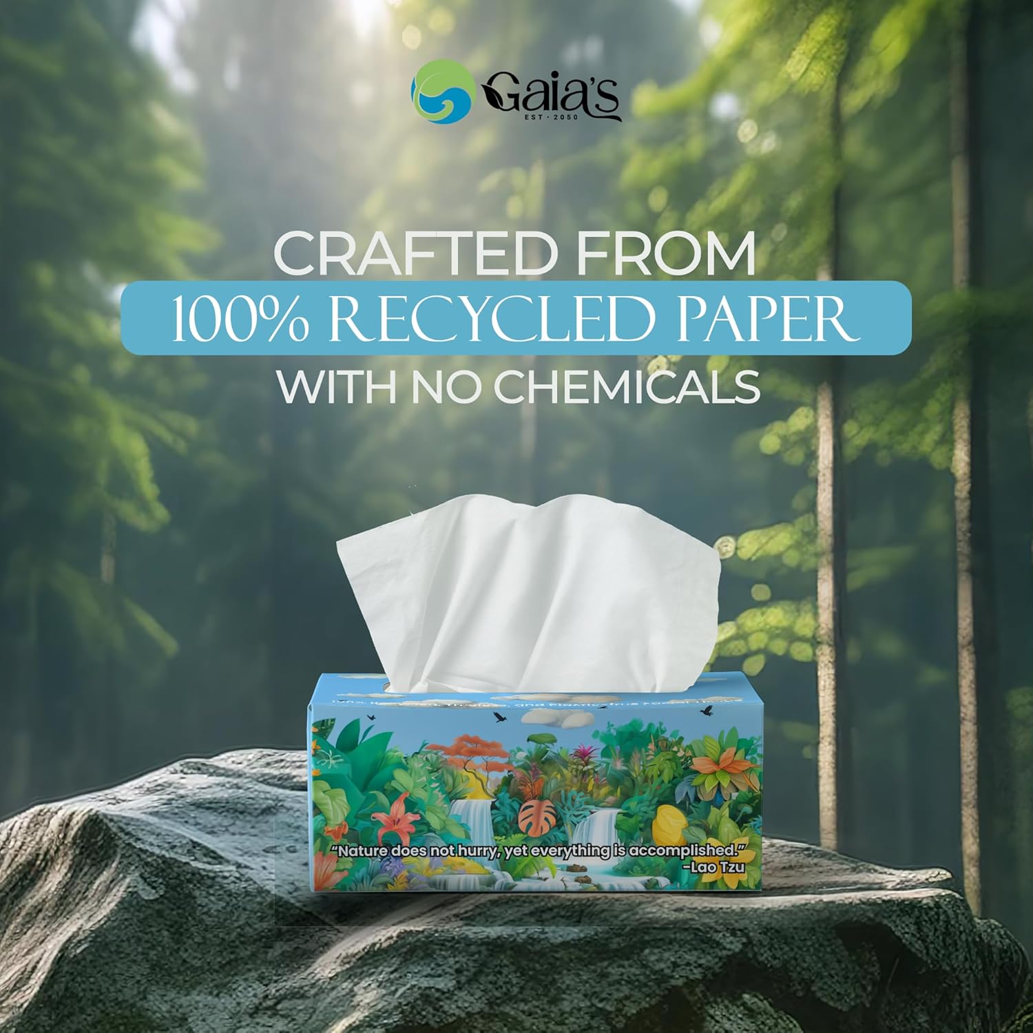 Gaia's premium facial Tissues